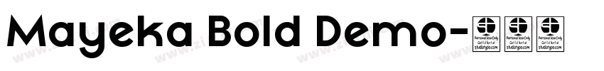 Mayeka Bold Demo字体转换